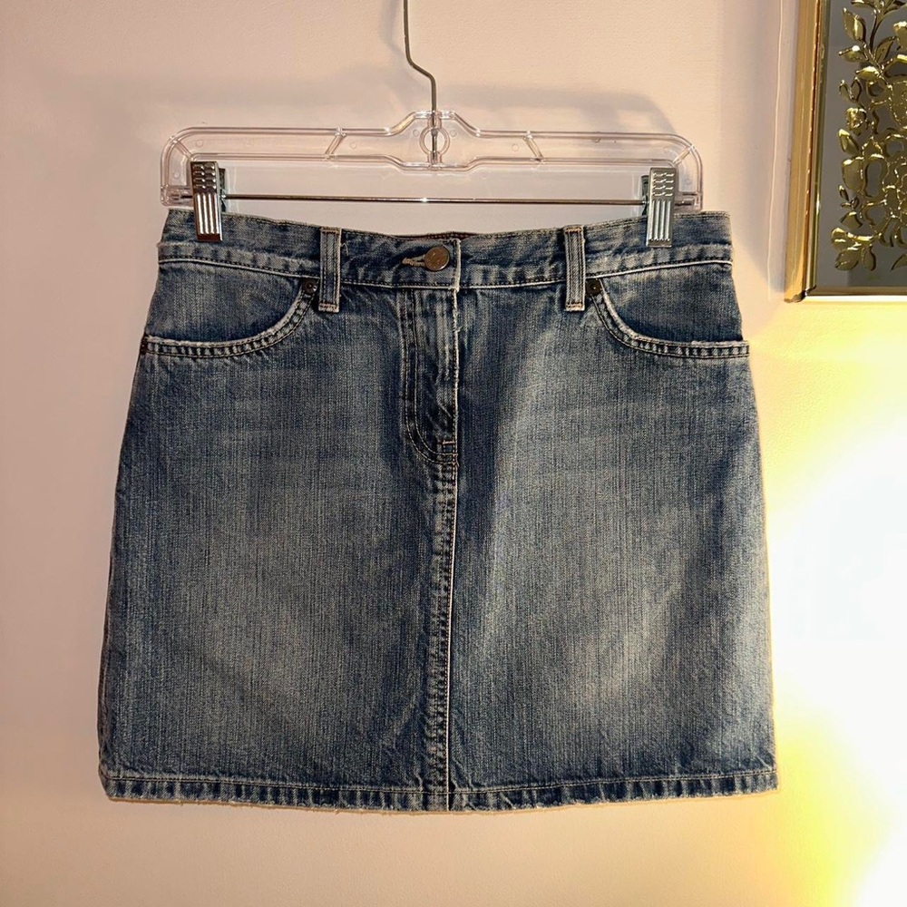 J. Crew denim mini skirt